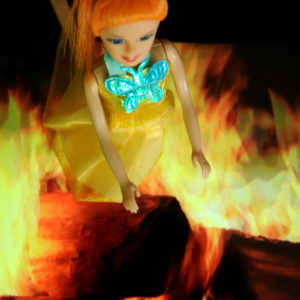 barbie on fire